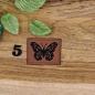 Preview: Kunstlederlabel "Schmetterling"
