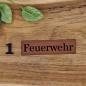 Preview: Kunstlederlabel "Feuerwehr"