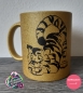 Preview: Glitzer Tasse  gelb "Tiger"