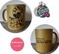 Preview: Glitzer Tasse  gelb "Tiger"