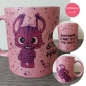 Preview: Glitzer Tasse rosa "Irgendwas stimmt mit Hasi nicht"