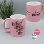 Preview: Glitzer Tasse "Das Leben ist ein Ponyhof'" rosa