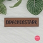 Preview: Kunstlederlabel "Drachen Sprüche"