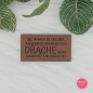 Preview: Kunstlederlabel "Drachen Sprüche"