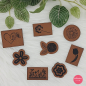 Preview: Kunstlederlabel "Blumen"