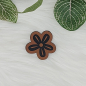 Preview: Kunstlederlabel "Blumen"