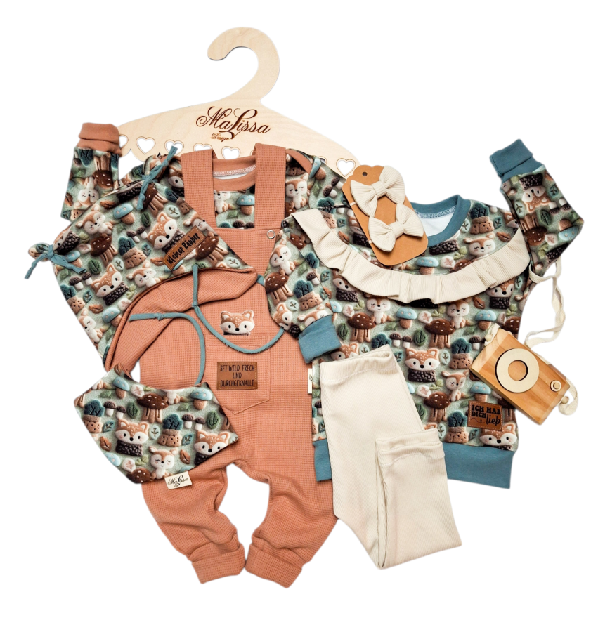 "Fuchs allover" bunt Kuschelsweat