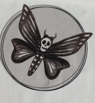 "Scary Butterfly schwarz" Patch / Aufnäher