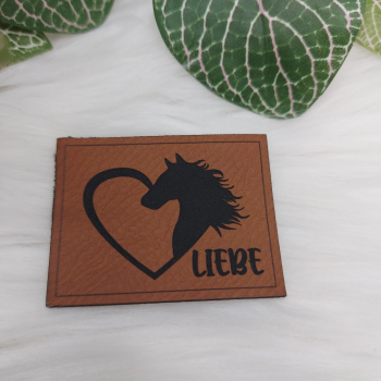 Kunstlederlabel "Pferde"