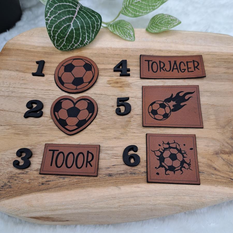 Kunstlederlabel "Fußball"