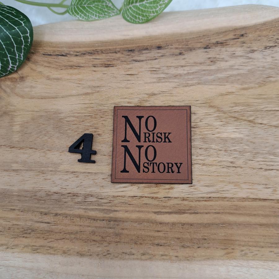 Kunstlederlabel "Sprüche 9"