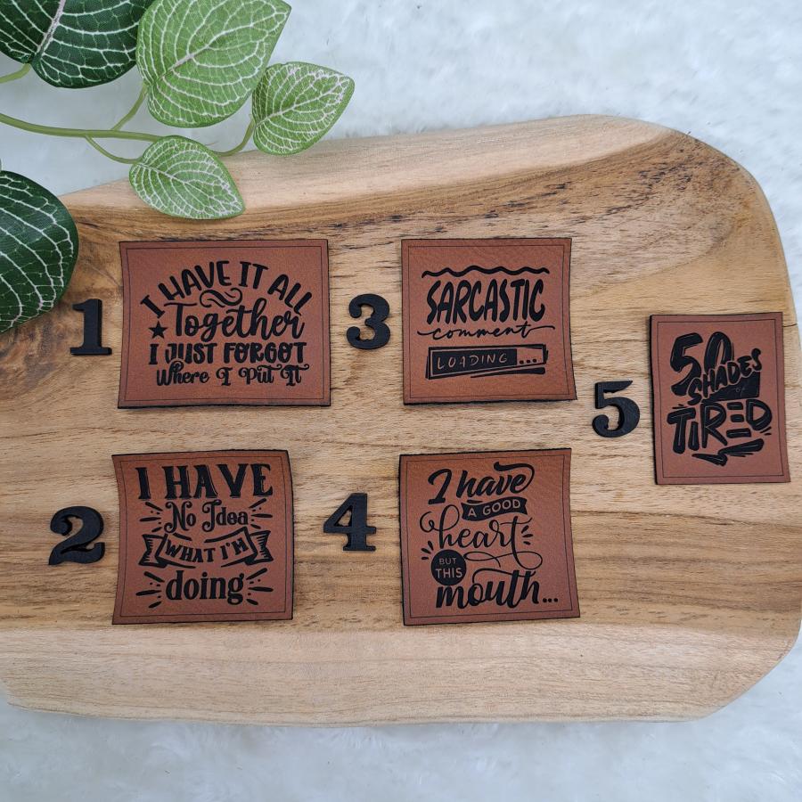 Kunstlederlabel "Englisch und Denglisch 2"