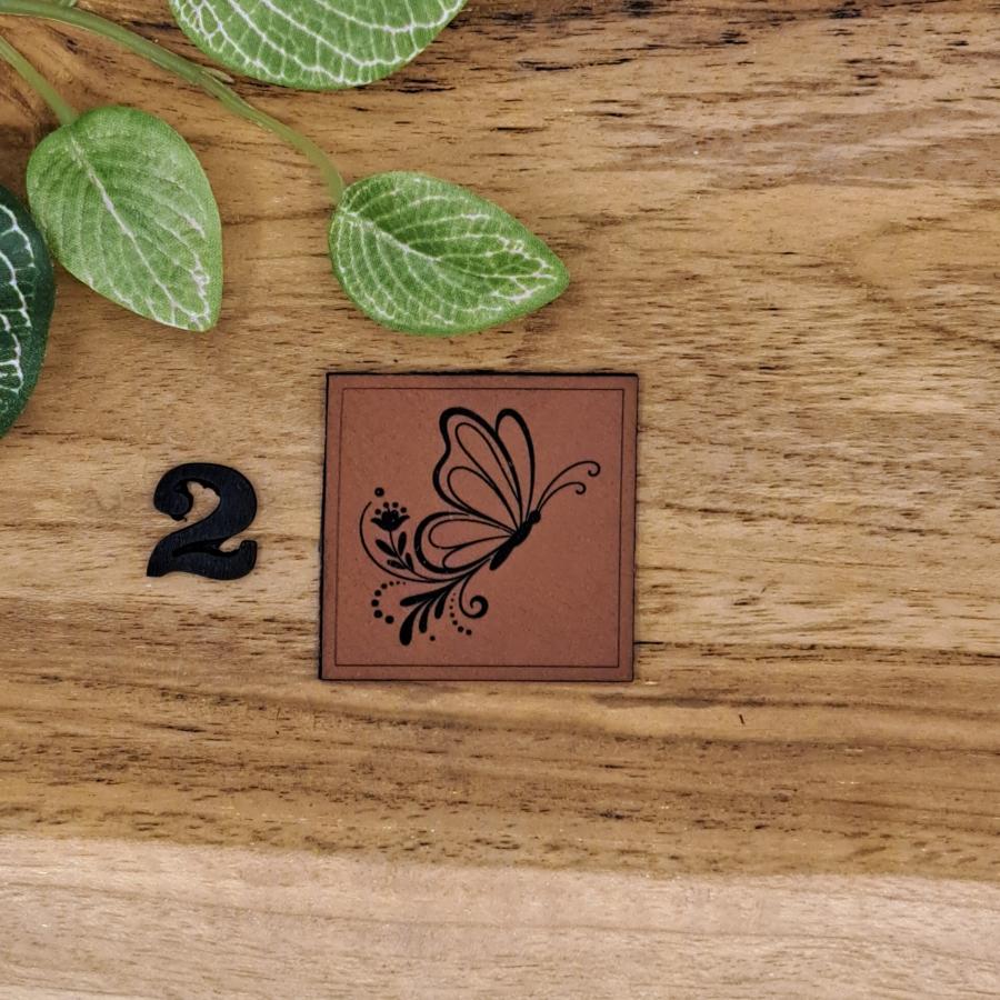 Kunstlederlabel "Schmetterling"