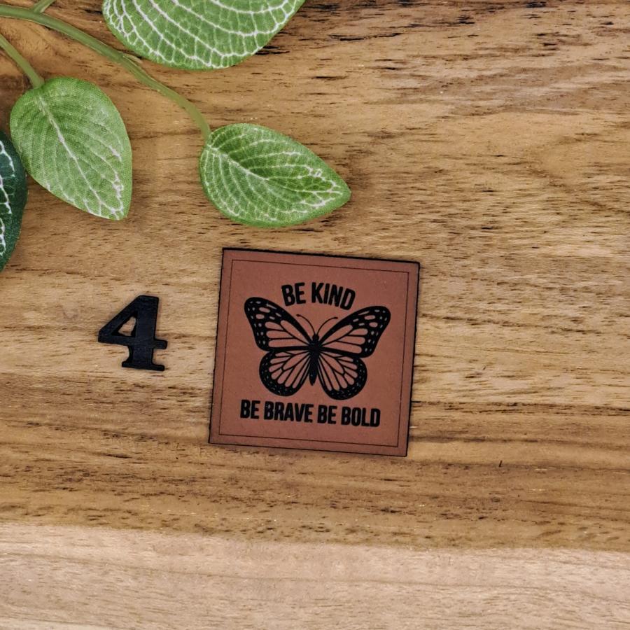Kunstlederlabel "Schmetterling"