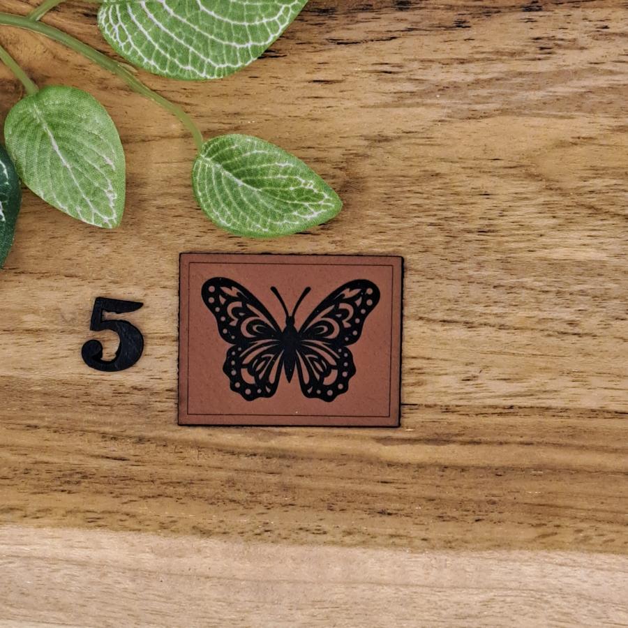 Kunstlederlabel "Schmetterling"