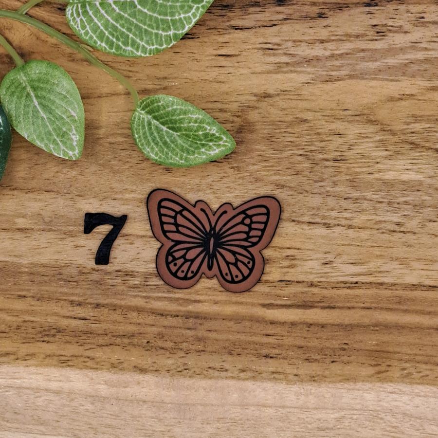 Kunstlederlabel "Schmetterling"