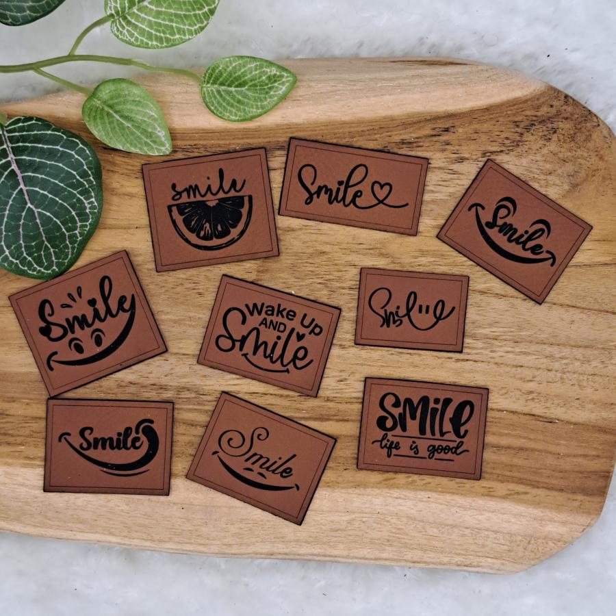 Kunstlederlabel "Smile"