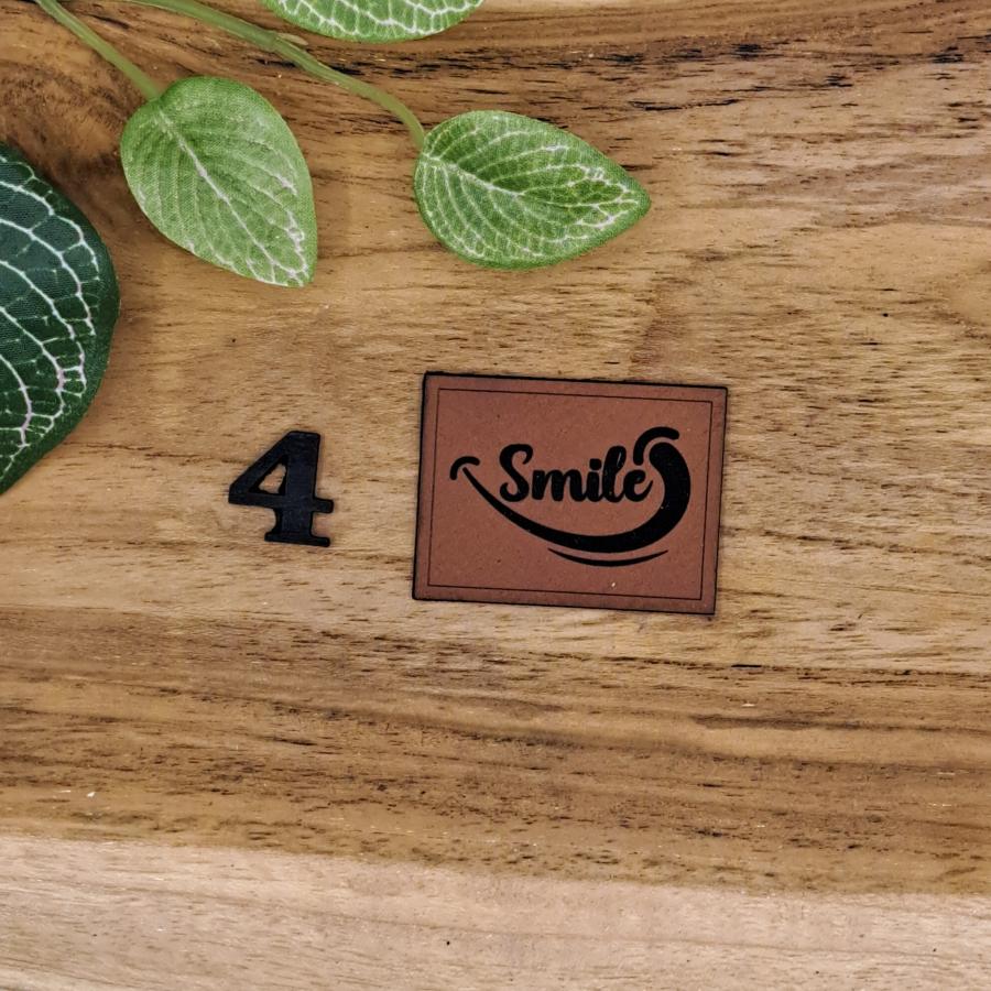 Kunstlederlabel "Smile"