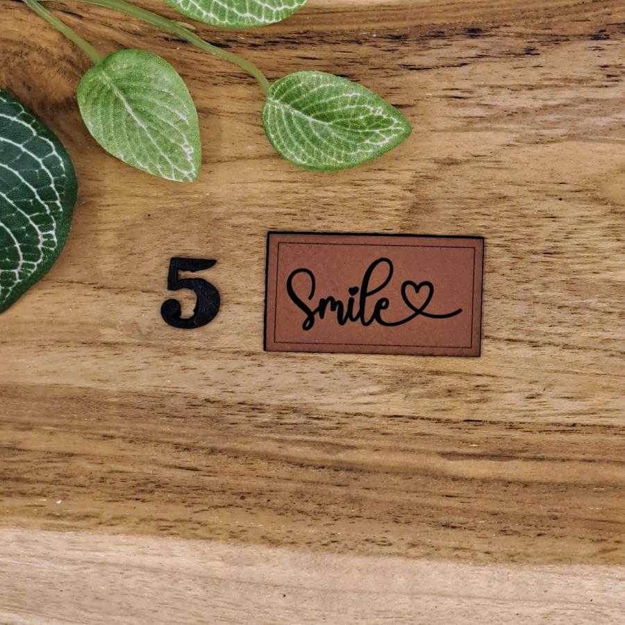 Kunstlederlabel "Smile"