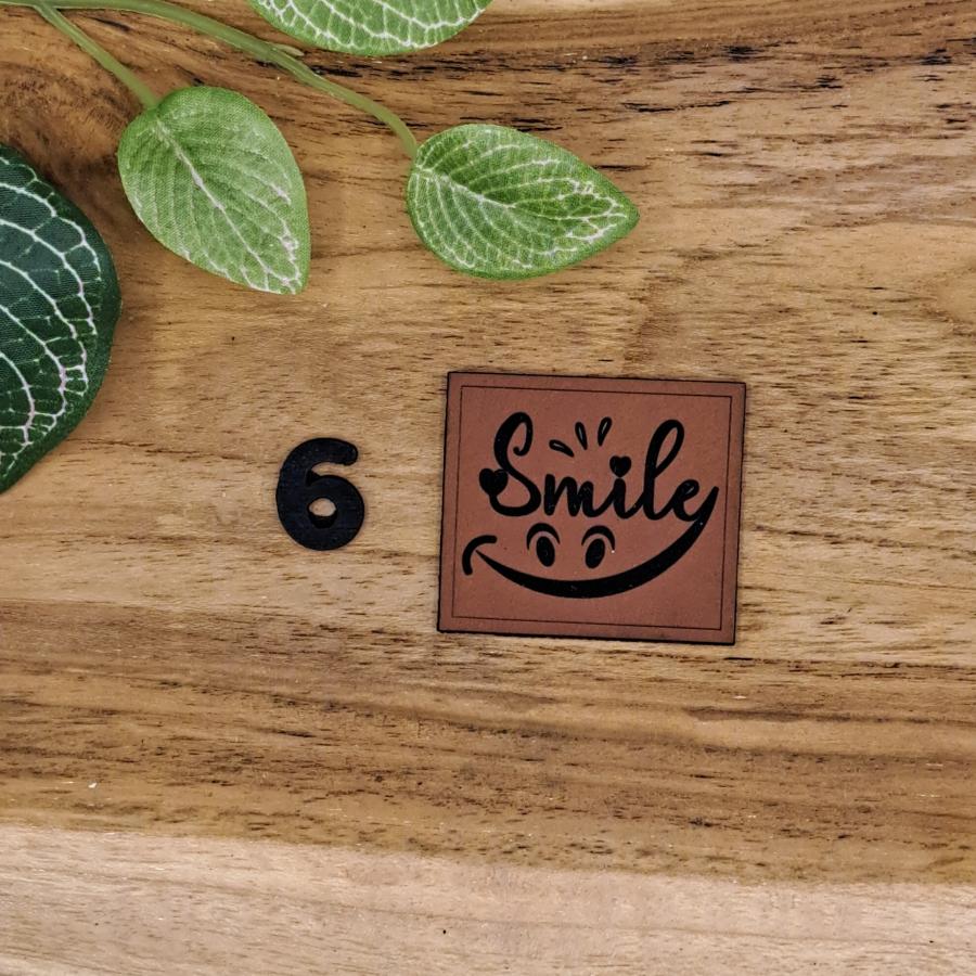 Kunstlederlabel "Smile"