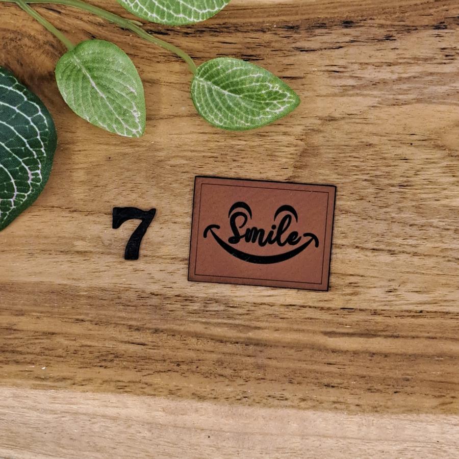 Kunstlederlabel "Smile"
