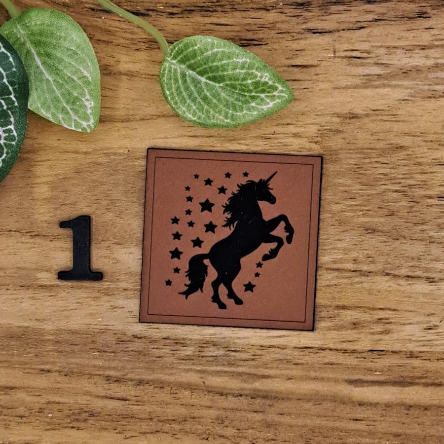 Kunstlederlabel "Einhorn"