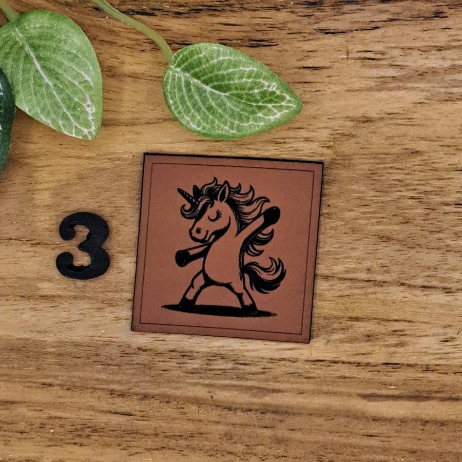 Kunstlederlabel "Einhorn"