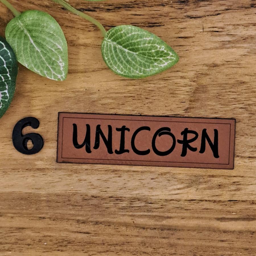 Kunstlederlabel "Einhorn"