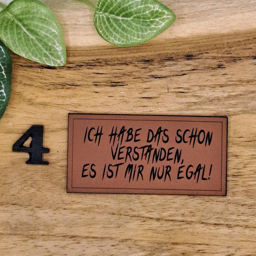 Kunstlederlabel "Sprüche 12"