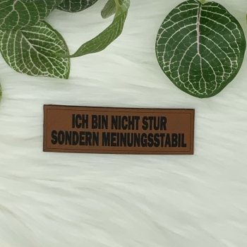 Kunstlederlabel "Sprüche 7"