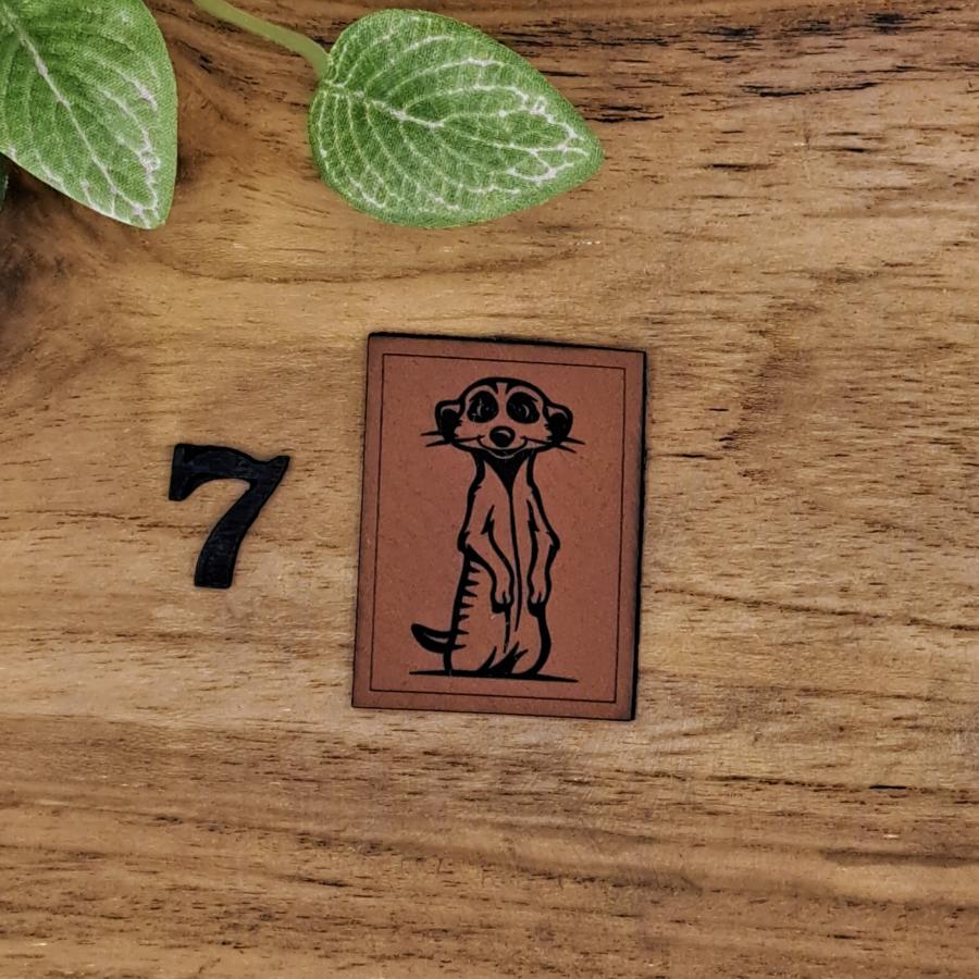 Kunstlederlabel "Erdmännchen"