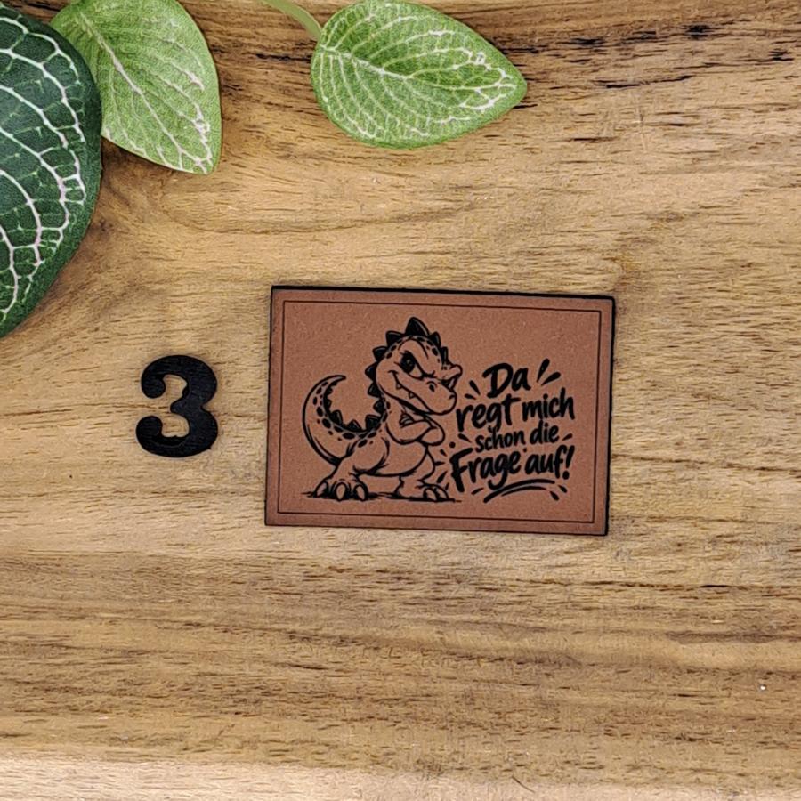 Kunstlederlabel "Lustige Tiere mit Sprüchen" 4