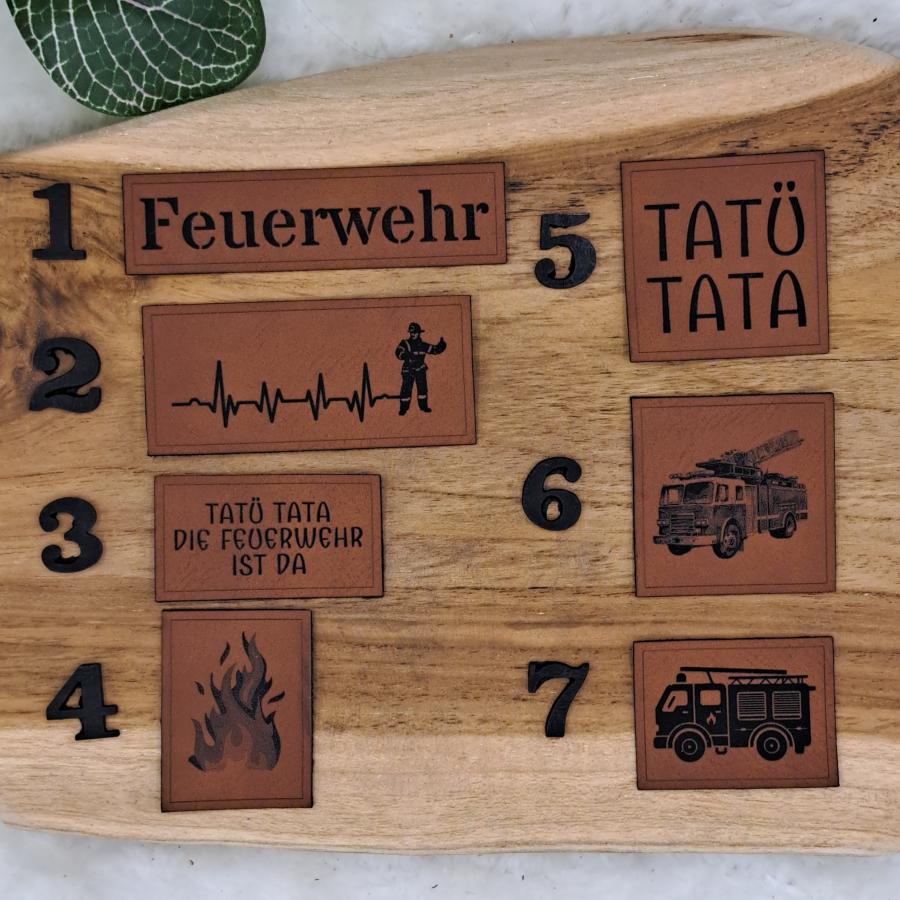 Kunstlederlabel "Feuerwehr"