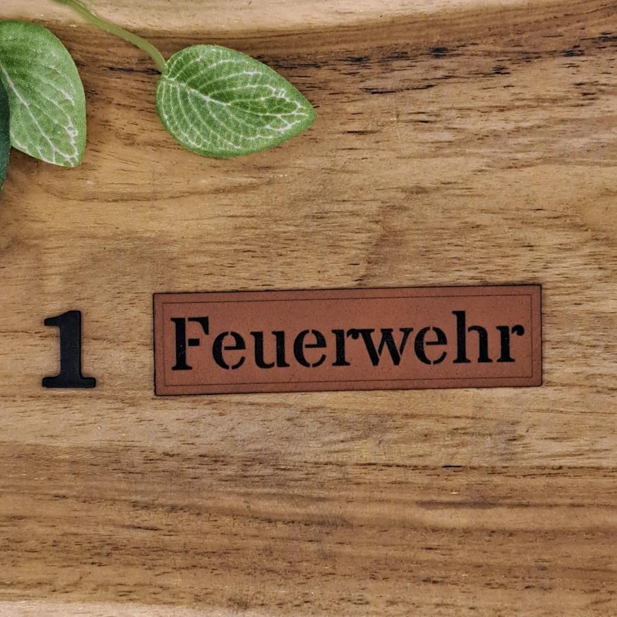 Kunstlederlabel "Feuerwehr"