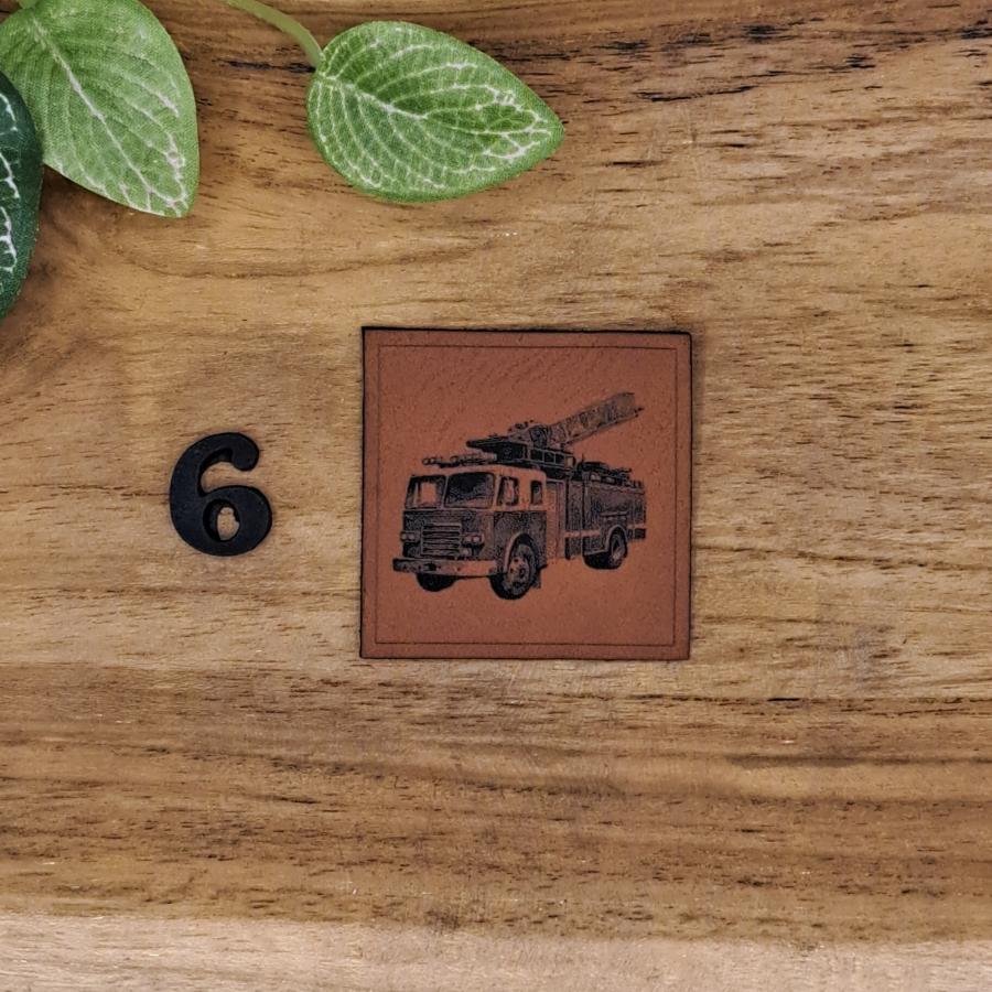 Kunstlederlabel "Feuerwehr"