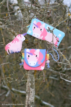 "Einhorn" Komplett Set Tierbeutel aus Canvas von Käselotti