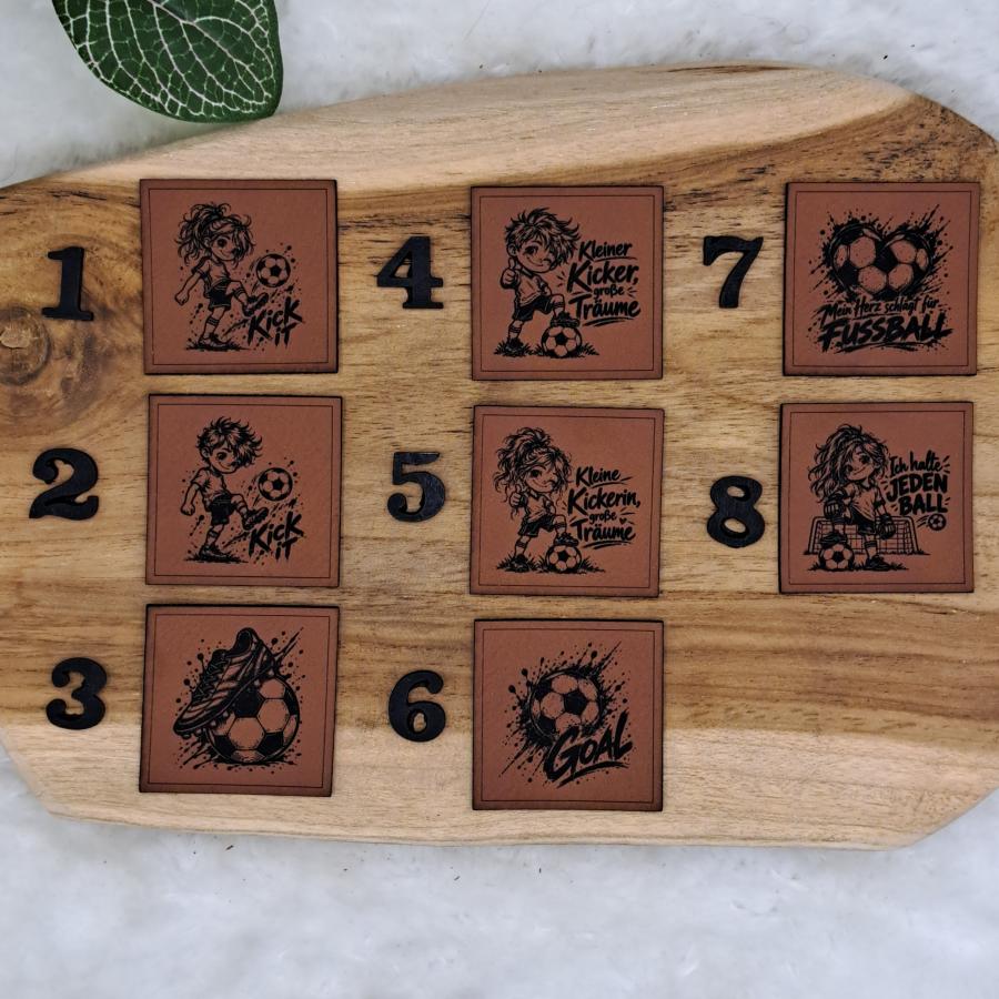 Kunstlederlabel "Fußball 3"