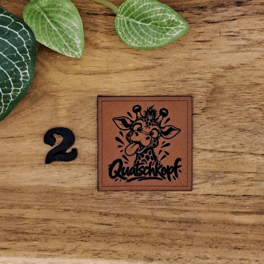 Kunstlederlabel "Quatschkopf"
