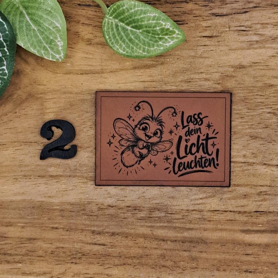 Kunstlederlabel "Süße Tiere mit Spruch 2"