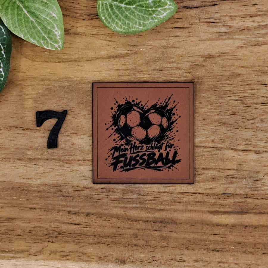 Kunstlederlabel "Fußball 3"