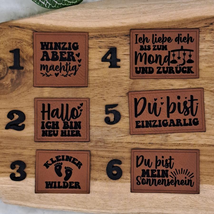 Kunstlederlabel "Kind Baby Liebe"