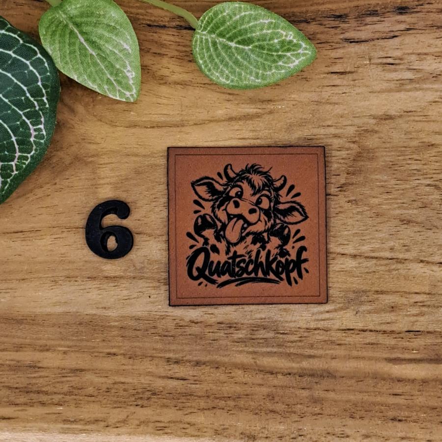 Kunstlederlabel "Quatschkopf"