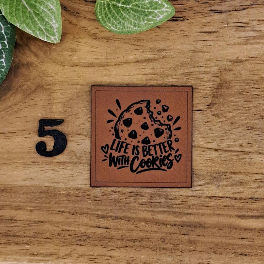 Kunstlederlabel "Cookies"