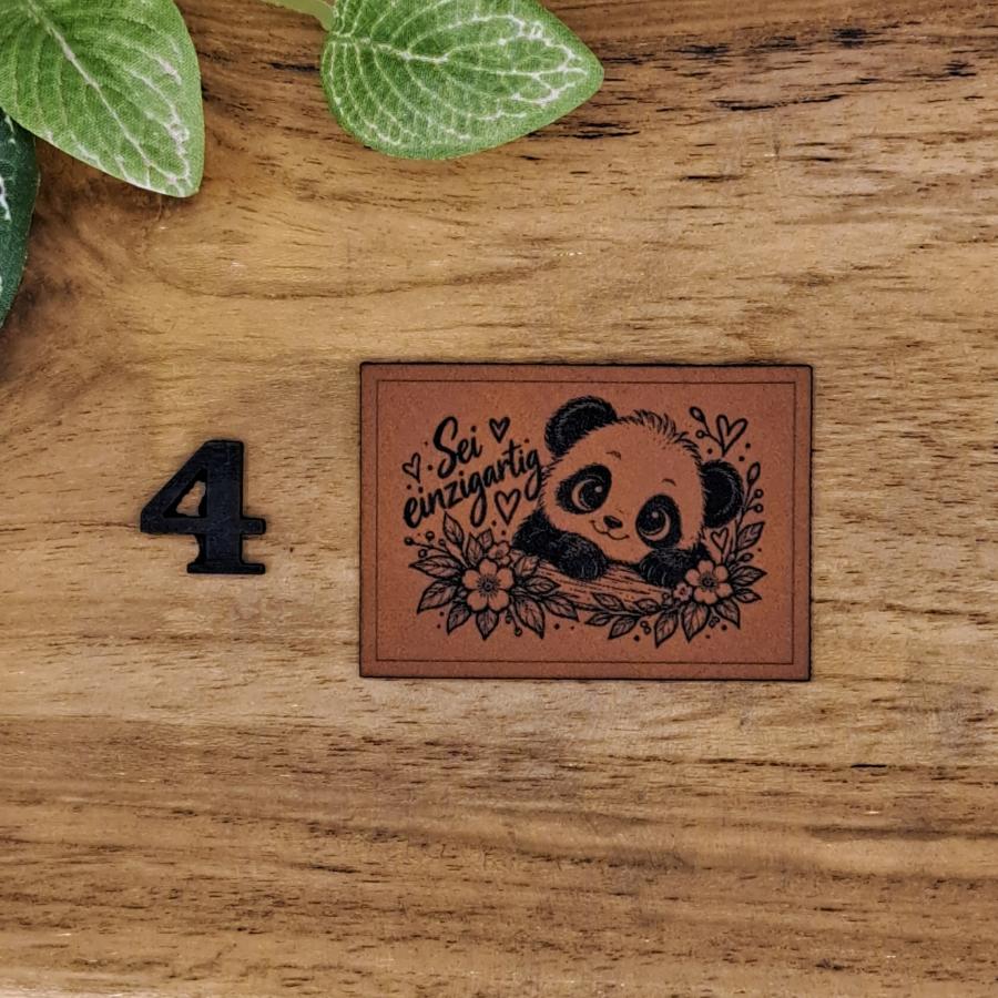 Kunstlederlabel "Süße Tiere mit Spruch"