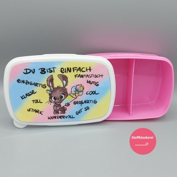 Brotzeitdose "Du bist einfach..." pink