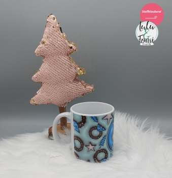 Tasse "'Xmas Vibes" blau