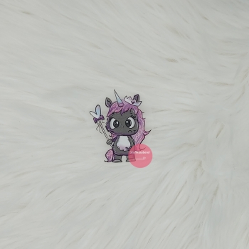 "Chaosqueen" grau Bügelbild klein (ca. 6cm X 5cm)