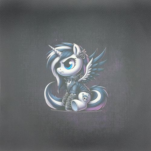 "Punk Einhorn" 1 Kunstleder 40x40cm