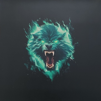 "Werwolf" Kunstleder 40x40cm