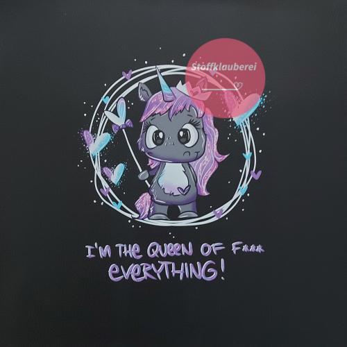 "Chaosqueen grau" Kunstleder 40x40cm